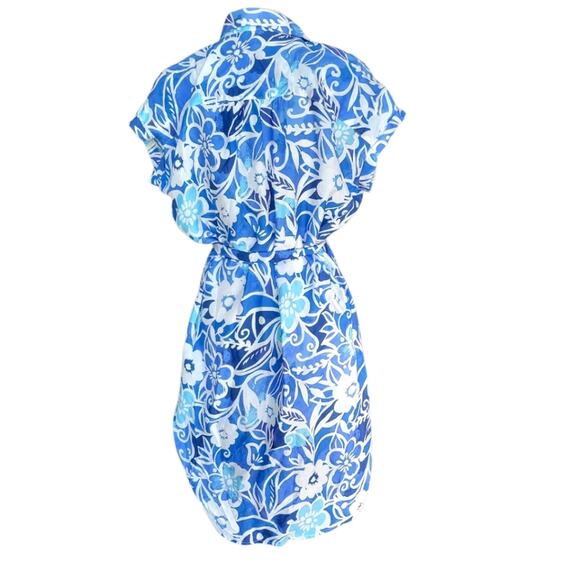 J. Mclaughlin Floral Button Up Tie Dress Women's Small - Picture 3 of 9